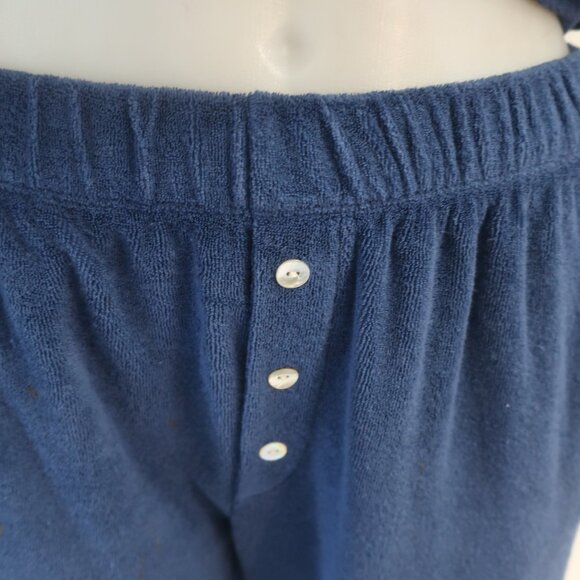 Womens DONNI Blue Terrycloth Pullover Top S/Pants XS Set - Picture 4 of 8